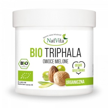 Triphala BIO Mielona Trawienie Układ Pokarmowy Ekologiczna 250g NatVita