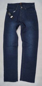 ENZO SUPER FIRMOWE NOWE NIEBIESKIE JEANSY -28S