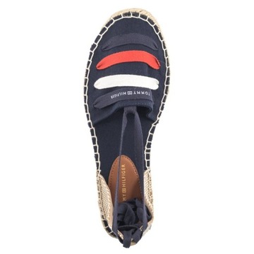 Buty Espadryle Damskie Tommy Hilfiger Flat T3A7-33280 Blue Granatowe