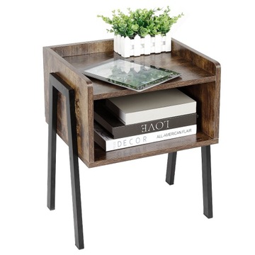STOLIK NOCNY STOLIK SOFY RUSTYKALNY SZAFKA RETRO 42 X 35 X 52 CM