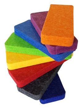 Próbnik, próbka kolorów, filc, hex, panel ścienny