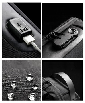 USB-рюкзак на одно плечо с защитой от кражи (I224)