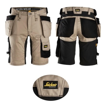 Krótkie spodenki Snickers 6141 Stretch r. 52 khaki
