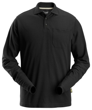 Snickers Polo Pique - długi rękaw Black 2608