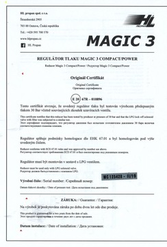 Переходник HL ПРОПАН - MAGIC 3 COMPACT PLUS