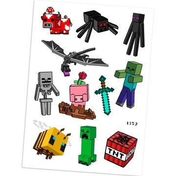 NAKLEJKI NAGRODY MOTYWACYJNE minecraft 1359