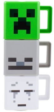 KUBKI MINECRAFT 3szt/kpl Creeper Skeleton Ghast