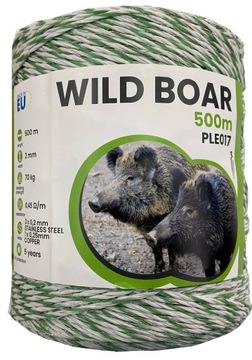 PLECIONKA DRUT PASTUCH NA DZIK DZIKI JELEŃ SARNA SARNY LINKA 500M WILKI