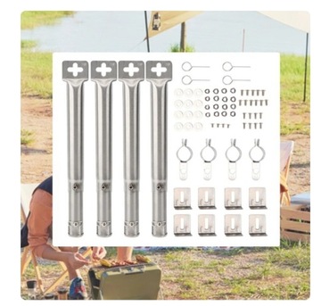 4 шт. Телескопические трубчатые горелки для гриля.