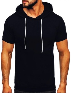T-SHIRT MĘSKI GŁADKI Z KAPTUREM KAPTUR KOLORY