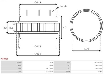 ОБМОТКА ГЕНЕРАТОРА AS-PL