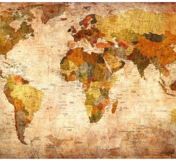 FOTOTAPETA 200x140 +KLEJ, Stara mapa świata