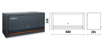 C45PRO КОМПЛЕКТ МЕБЕЛИ ДЛЯ МАСТЕРСКОЙ С ИНСТРУМЕНТАМИ 268 ШТ. ДЛЯ ТЕЛЕЖКИ БЕТА