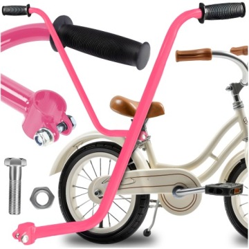 PROWADNIK ROWEROWY DO NAUKI JAZDY NA ROWERZE PCHACZ RĄCZKA UCHWYT DO ROWERU