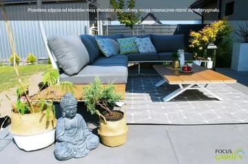 SORRENTO WOOD Белый садовый угловой диван