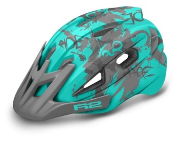 Kask R2 Wheelie JR Czarno- Seledynowy M