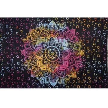 INDYJSKA NARZUTA KAPA OBRUS MANDALA 135x205 311A