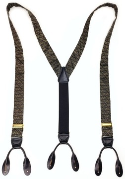 ЧЕРНЫЕ ШЕЛКОВЫЕ ПОДДЕРЖКИ ПУГОВИЦ + ОРНАМЕНТНЫЙ МОТИВ