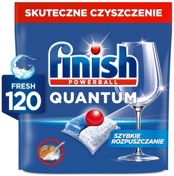 FINISH Kapsułki do zmywarki Quantum All-in-1 fresh 120 sztuk