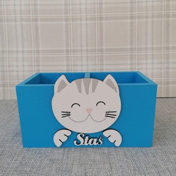 БОЛЬШАЯ подставка для мелков, 100% ДЕРЕВО, FREE NAME