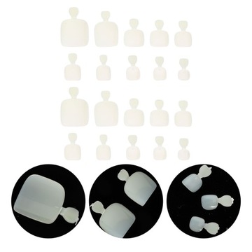 Искусственные французские ногти на ногах, полная подделка