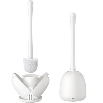 Szczotka do WC Toaletowa do Łazienki Automatyczne Zamykanie 40 cm Biała