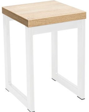 Taboret 46cm Loft BIAŁY DĄB SONOMA Taborety Stołek