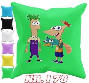 POSZEWKA NA PODUSZKĘ JAŚKA DO PRZEDSZKOLA FINEASZ I FERB E + IMIĘ GRATIS