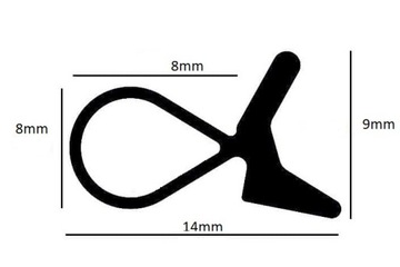УПЛОТНИТЕЛЬ ДВЕРИ СТАЛЬНОЕ ПОЛОТНО GERDA БЕЛЫЙ 5 м