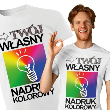 KOSZULKA MĘSKA Z WŁASNYM NADRUKIEM GRAFIKA r S