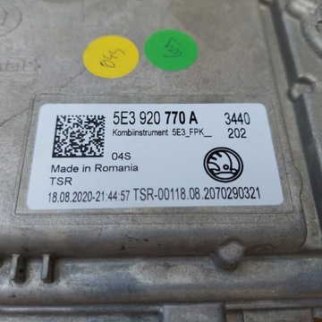 SKODA OCTAVIA 4 IV 1,5 TSI KOMBI LICZNIK ZEGARY VIRTUAL LCD 5E3920770A