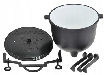 Охотничий Котел 11 Лит. ЭМАЛЬ Эмалированная чугунная кострище