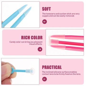 Miękkie pęsety do usuwania soczewek Przenośne przyssawki