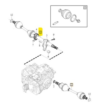 Półoś napędowa prawa Volvo S90 V90 36011779