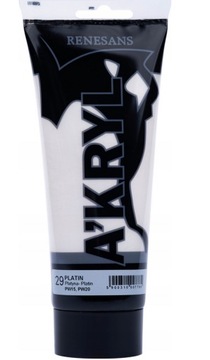RENESANS A'KRYL Farba akrylowa metaliczna 200 ml 29-Platyna