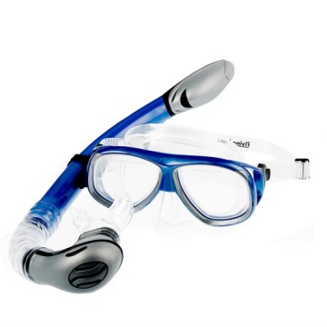 Удобная маска для снорклинга с трубкой из закаленного стекла Flying Mike
