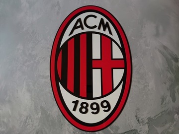 Логотип AC Milan 3D настенный герб, 100 см, подарок мужу парня