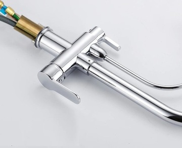 Трехходовой ХРОМИРОВАННЫЙ кран для фильтра. ВЫДВИЖНЫЙ ИЗЛИК.