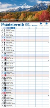 Kalendarz 2025 PLANER do notatek dla 5 osób GÓRY TATRY