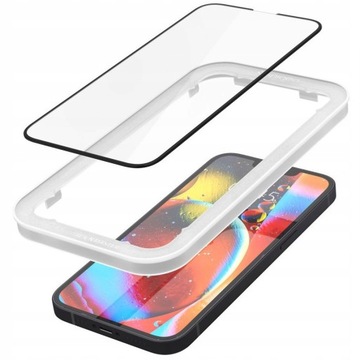SZKŁO HARTOWANE SPIGEN DO IPHONE 14 / 13 PRO / 13 ALM Glass FC Z RAMKĄ