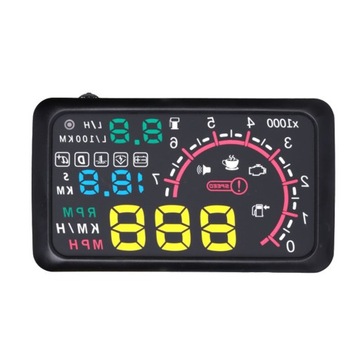 WYŚWIETLACZ PROJEKTOR LED LCD HUD OBD2 5.5 ZEGARY