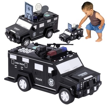 СЕЙФ-КОПИЛКА Банкомат БАНКНОТЫ МОНЕТЫ АВТОМОБИЛЬ ПОЛИЦИЯ ЧЕРНЫЙ БАНК АВТОМОБИЛЬНЫЙ ПИН-код