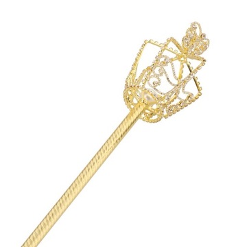 Блестящая хрустальная палочка со скипетром золотого/серебряного цвета и коронами Золотой скипетр