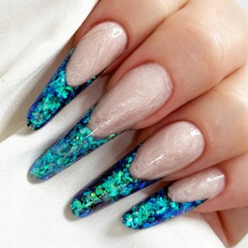 ВЕРХНЯЯ ФОРМА ДВОЙНАЯ ДЛЯ АКРИЛОВОГО ГЕЛЯ 120 ШТ 5 ФОРМА РУССКИЙ МИНДАЛЬ БАЛЛЕРИНА