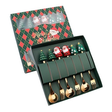 Десертные ложки Вилки из нержавеющей стали, стиль B