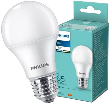 PHILIPS Żarówka LED E27 9W = 65W 3000K CIEPŁA BIAŁA 900lm A60