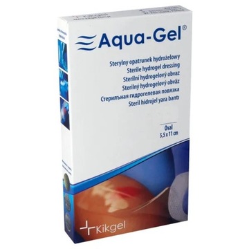 AQUA-GEL 5,5 cm x 11 cm opatrunek hydrożelowy 1 sztuka