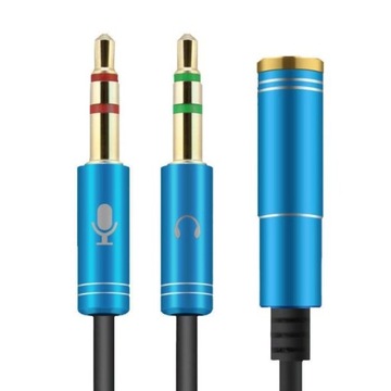 Przejściówka do słuchawek Jack 1x3,5 mm -2x 3,5 mm