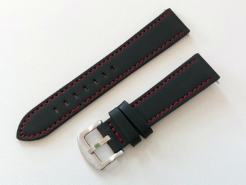 Pasek do zegarka, smartwatcha 20 mm szary EKOSKÓRA