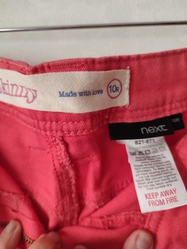 Spodnie jeansowe 38 M czerwone Next skinny slim fit bawełna